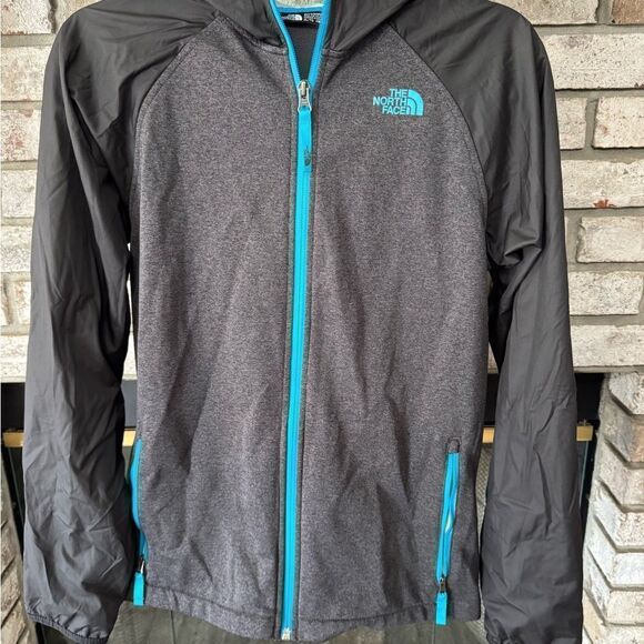 The North Face Gray and Teal Jacket - Picture 1 of 5
